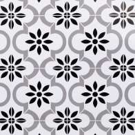 Swatch for EasyLiner® Removeable Adhesive Laminate -  Black and White Tile, 20 in. x 15 ft.