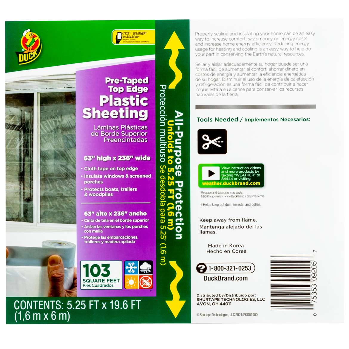 Pre-Taped Plastic Sheet