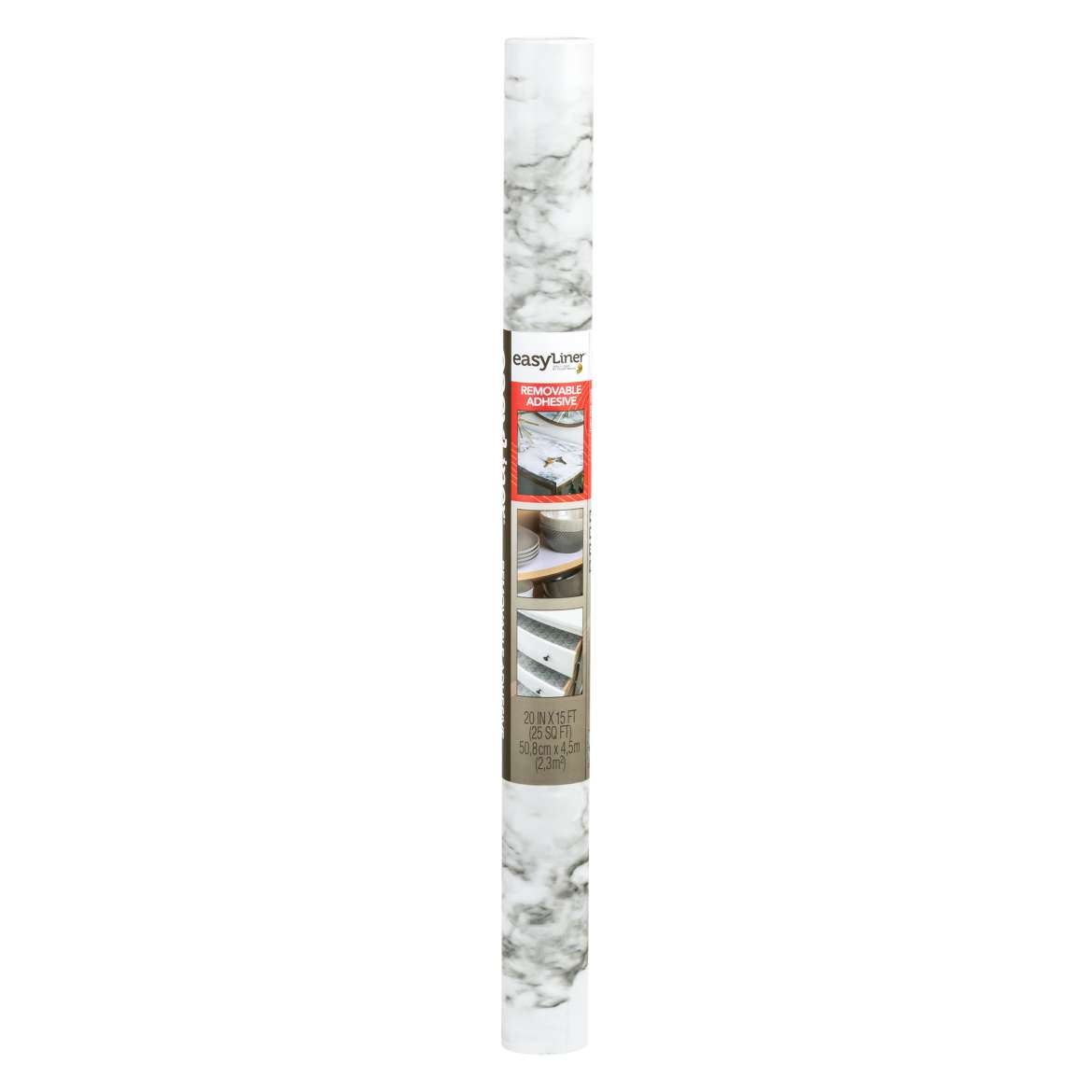 EasyLiner® Removeable Adhesive Shelf Liner - Gray Marble, 20 in. x 15 ft.