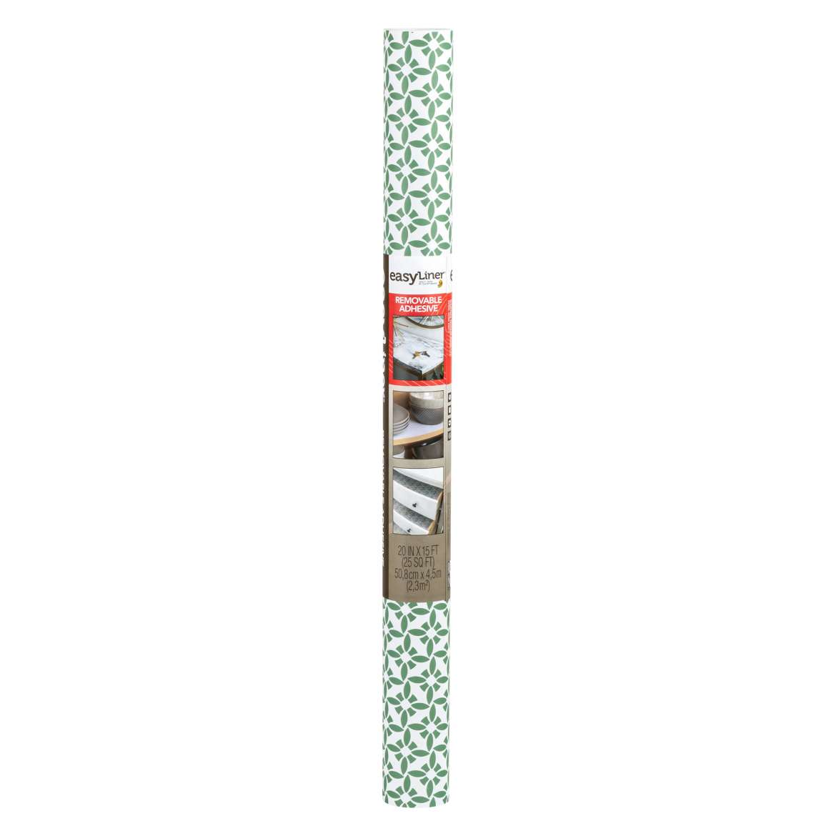 EasyLiner® Removeable Adhesive Shelf Liner - Fern Starburst, 20 in. x 15 ft.