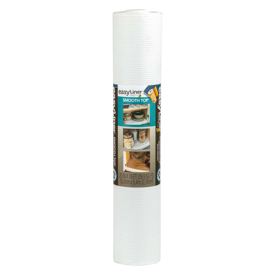 Smooth Top® EasyLiner® Brand Shelf Liner - White, 20 in. x 18 ft.