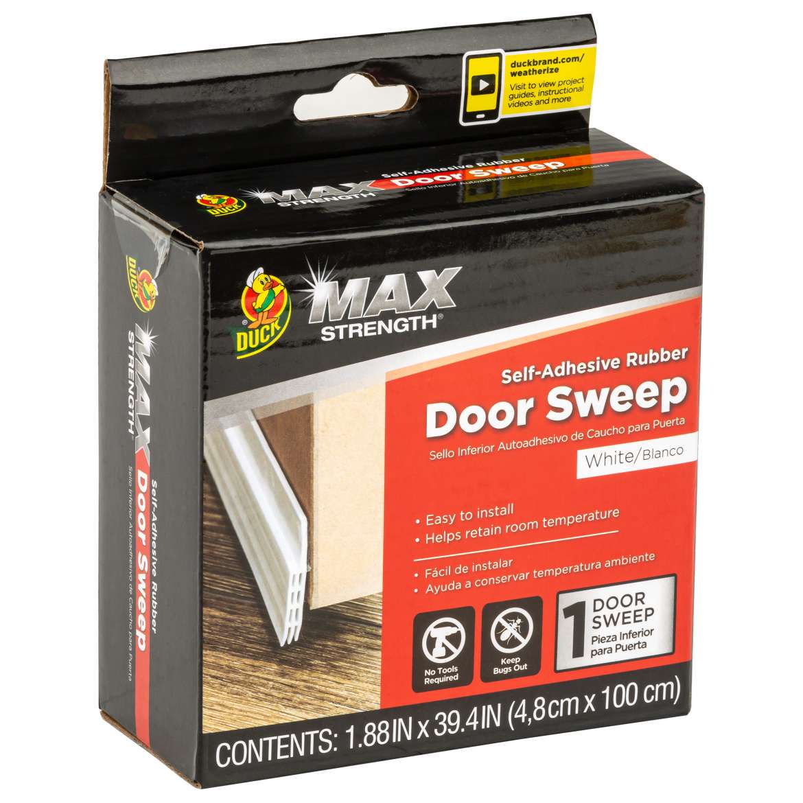 Duck Max Self-Adhesive Rubber Door Bottom