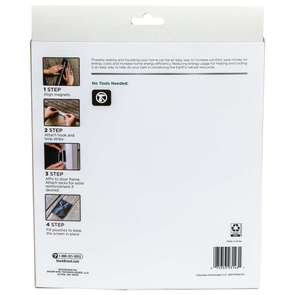 Duck® Brand Hands-Free Magnetic Single Garage Door Screen